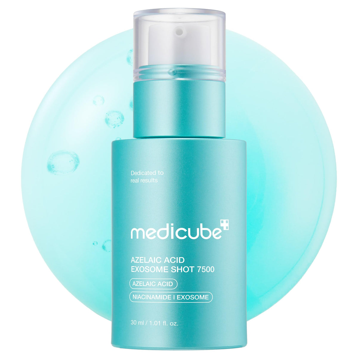 Medicube Exosome Shot en bomba para hidratación diaria y recuperación de la piel.