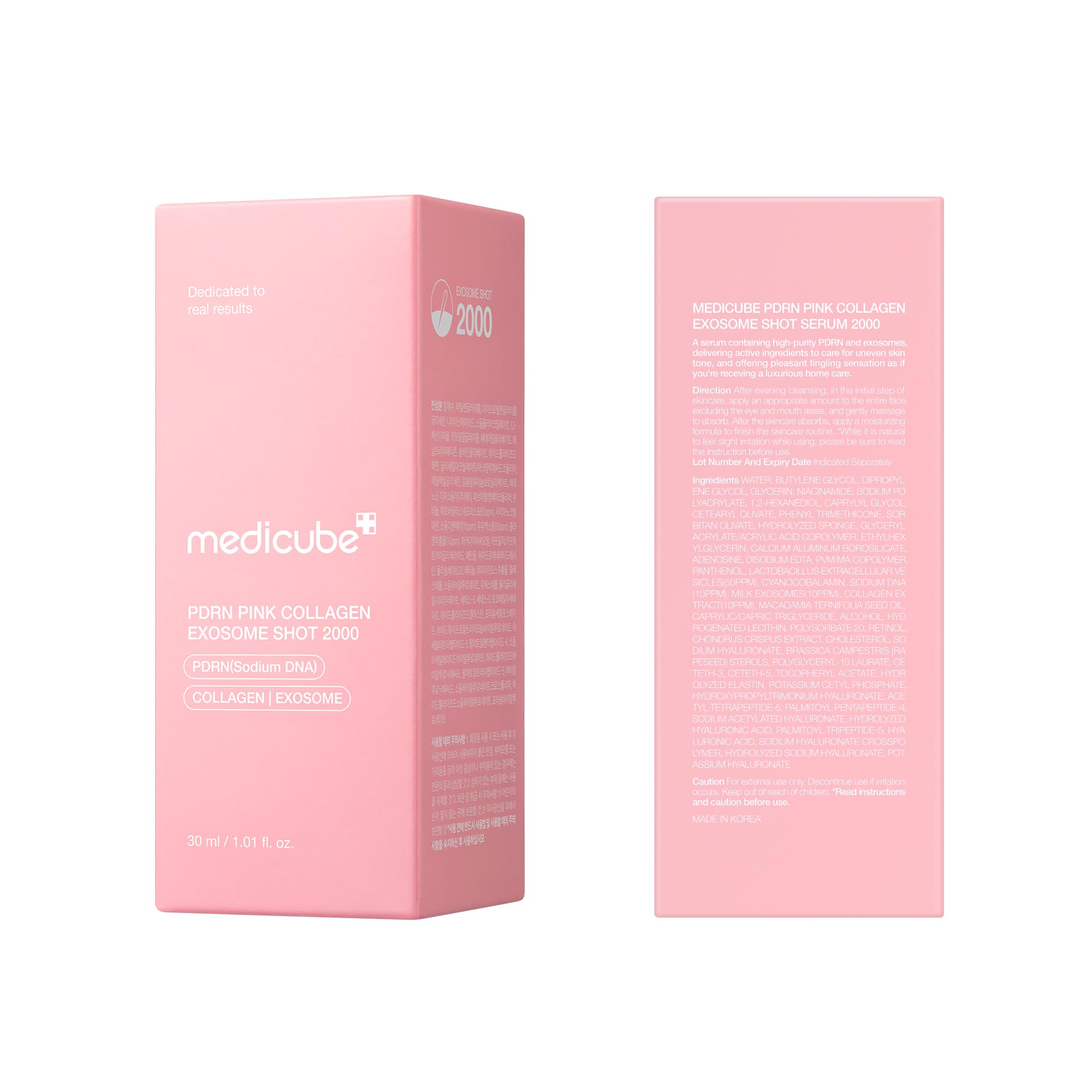 Medicube Exosome Shot PDRN Pink Collagen application routine implies easy daily use.