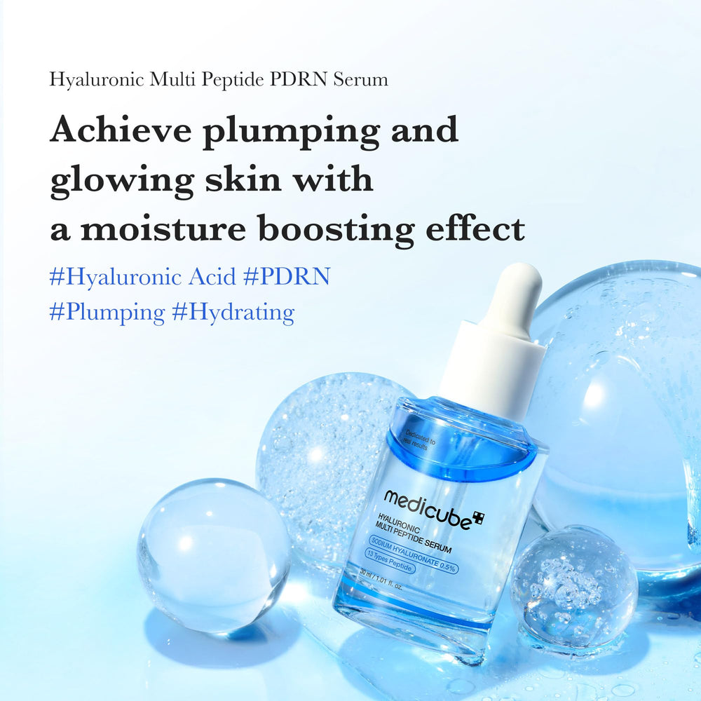 medicube Hyaluronic Multi Peptide PDRN Serum dropper for precise application.