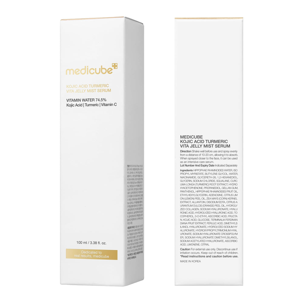 Medicube Jelly Mist Serum detalle de etiqueta para conocer ingredientes clave.
