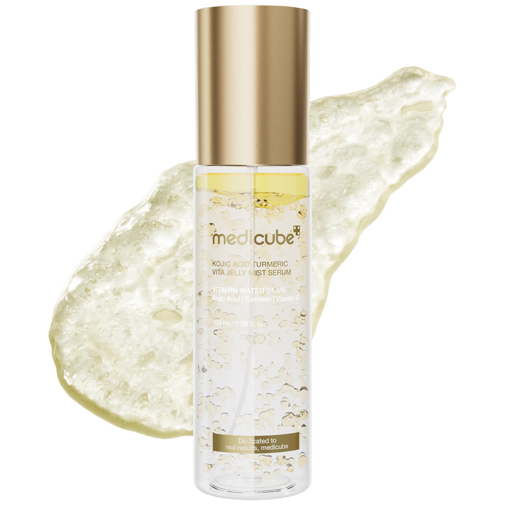 Medicube Jelly Mist Serum textura gel ligera para hidratación rápida.