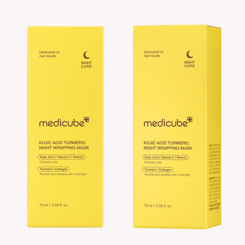 Medicube Kojic Acid Turmeric Overnight Wrapping Mask aftercare glow and refreshed complexion