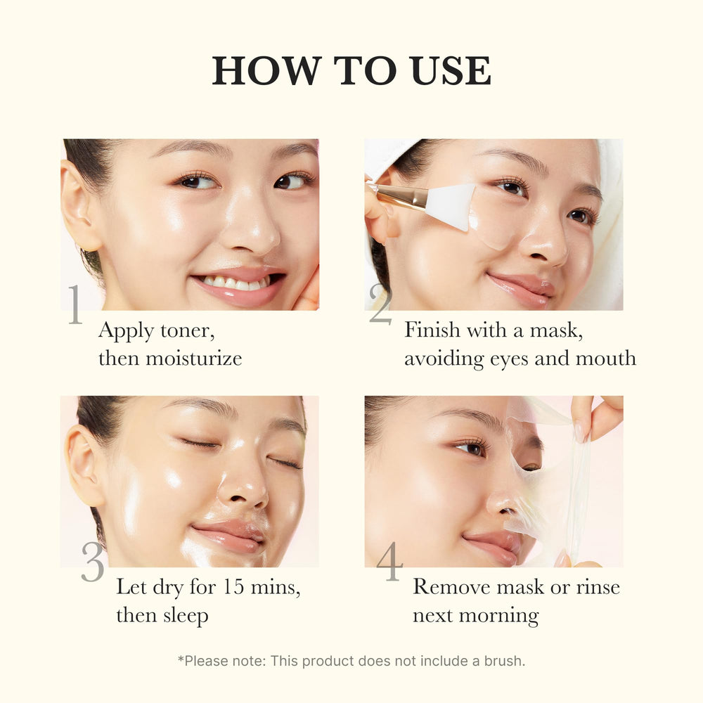 Medicube Kojic Acid Turmeric Overnight Wrapping Mask applied on skin for morning glow
