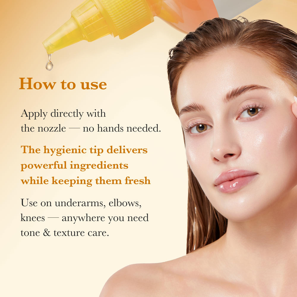 Medicube Kojic Acid Turmeric Toner hands-free dispense supports targeted skin care.