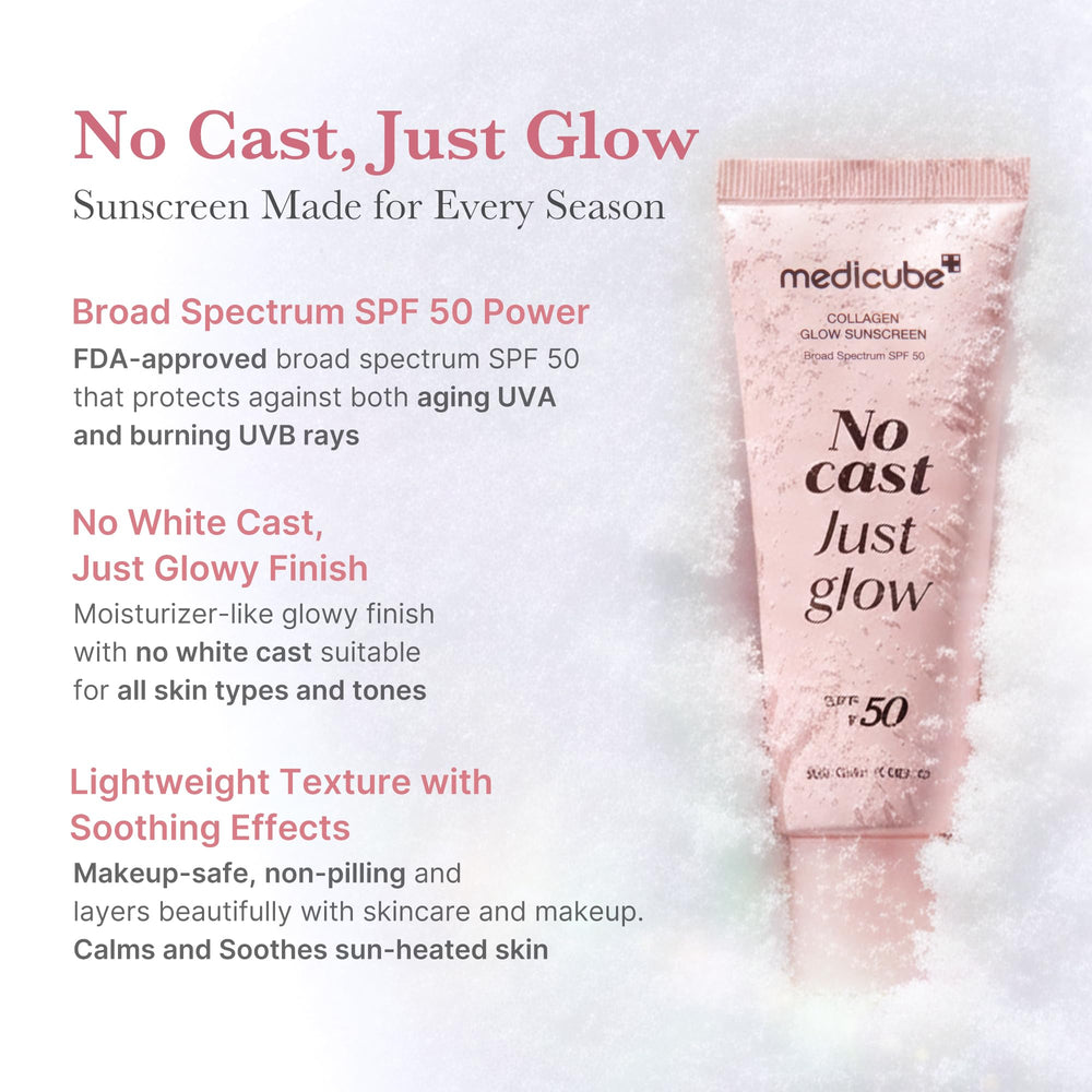 Medicube No Cast Just Glow: aplicación suave en la piel para acabado natural