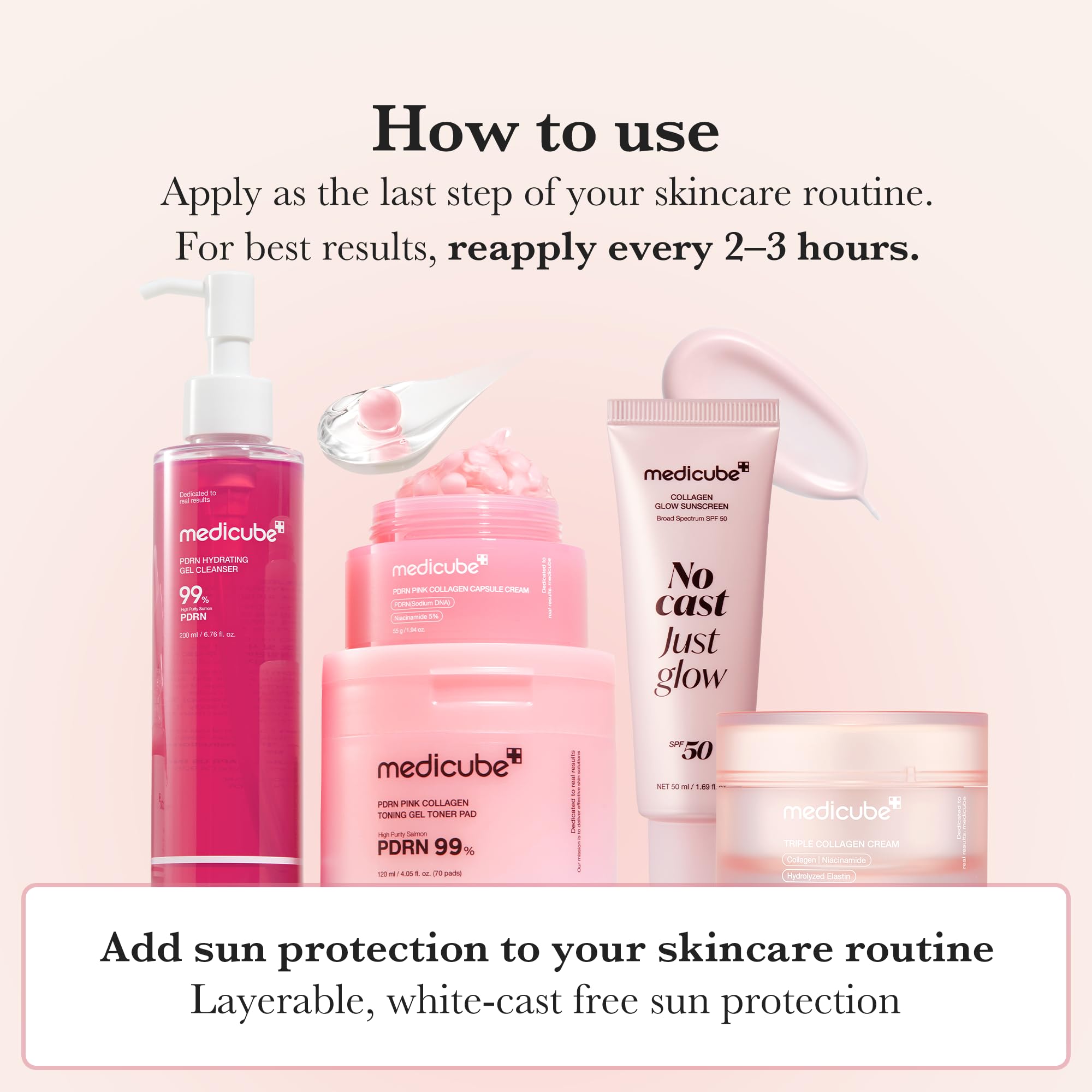 Medicube No Cast Just Glow: funciona como base de maquillaje ligera