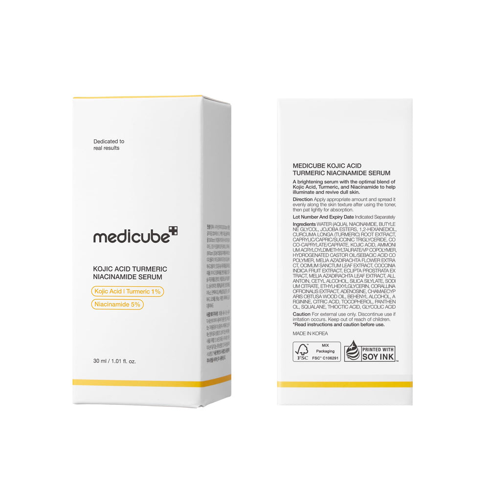 Medicube Packaging box and product shot—premium branding.