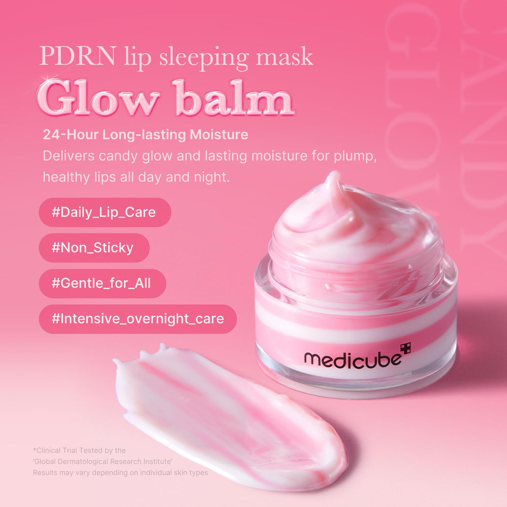 Medicube PDRN Lip Sleeping Mask aplicación con dedo para hidratación rápida