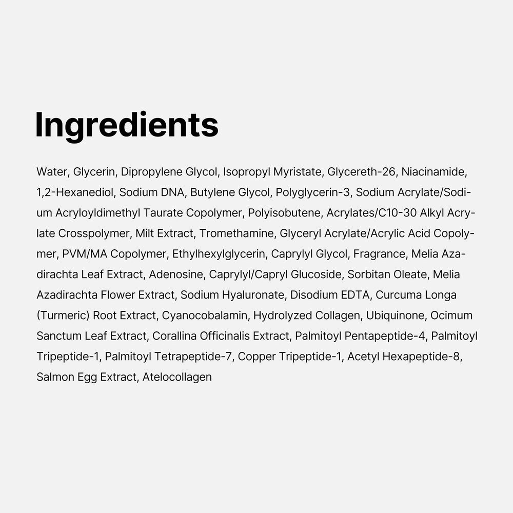 Holy Basil extract highlighted in Medicube PDRN Pink Peptide Serum formulation.