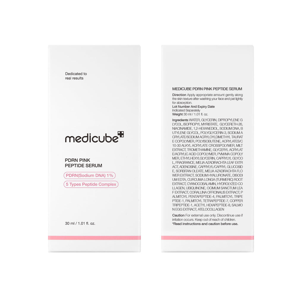 Close-up of Medicube PDRN Pink Peptide Serum texture looking lightweight.