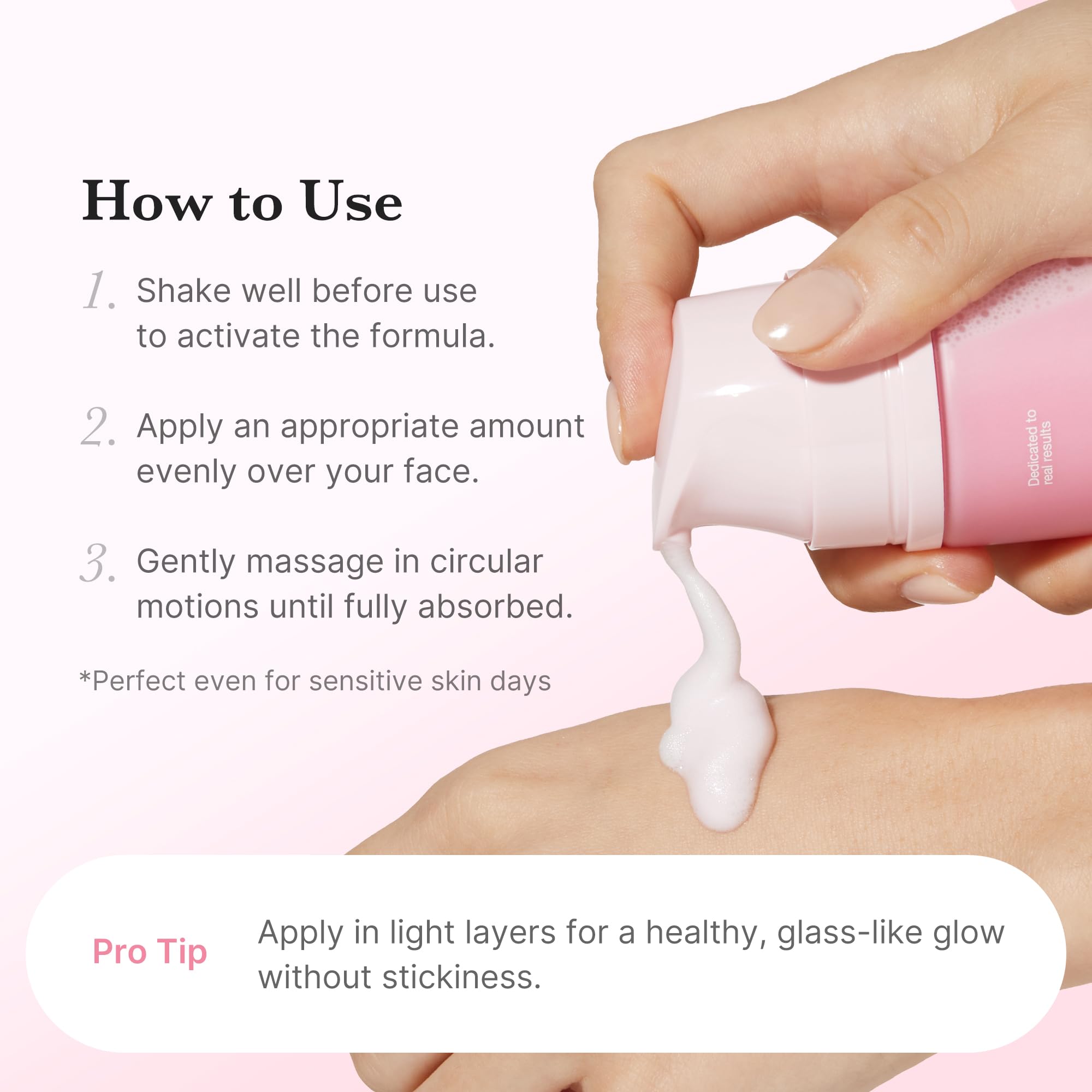 medicube pdrn rosa burbuja serum – aplicación fácil antes del maquillaje