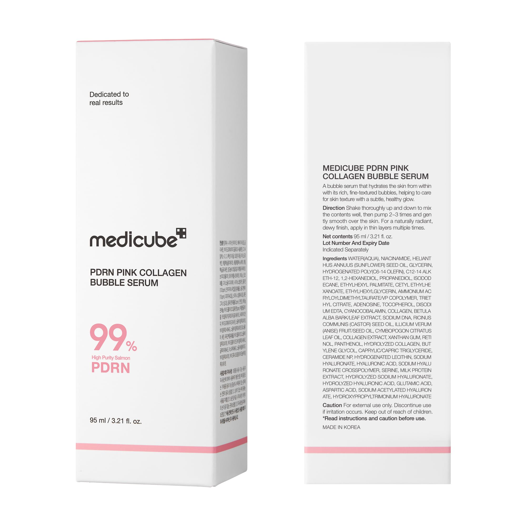 medicube pdrn rosa burbuja serum – apto para todo tipo de piel