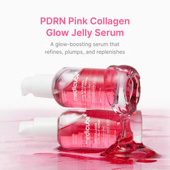 Medicube PDRN rosa suero gel rosado muestra textura ligera que se funde al instante.