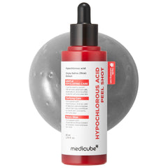 Botella medicube Peel Shot con ácido hipocloroso para purificar y calmar la piel.