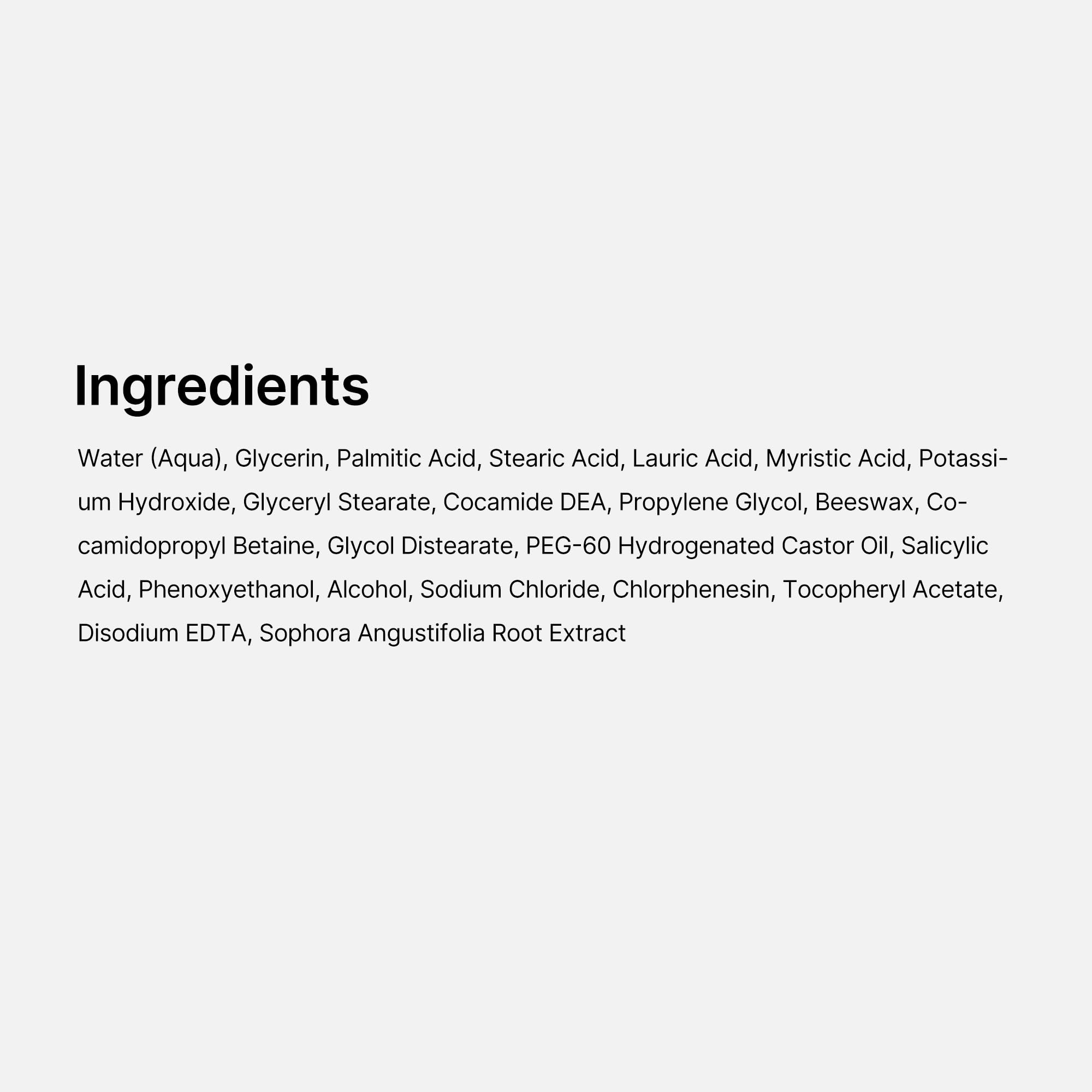 Ingredientes destacados del Limpiador Medicube, enfoque en calidad y cuidado de la piel.