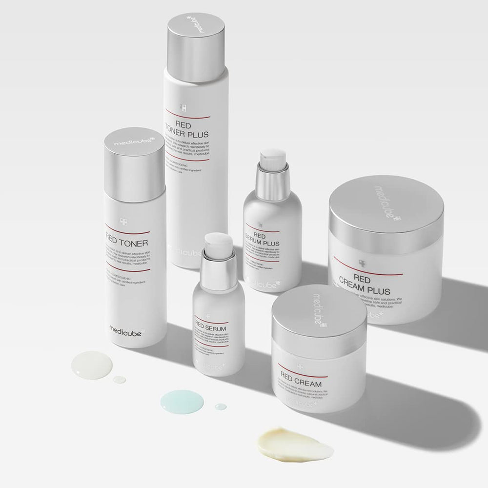 Medicube Red Serum alivio visual de enrojecimiento e inflamación.