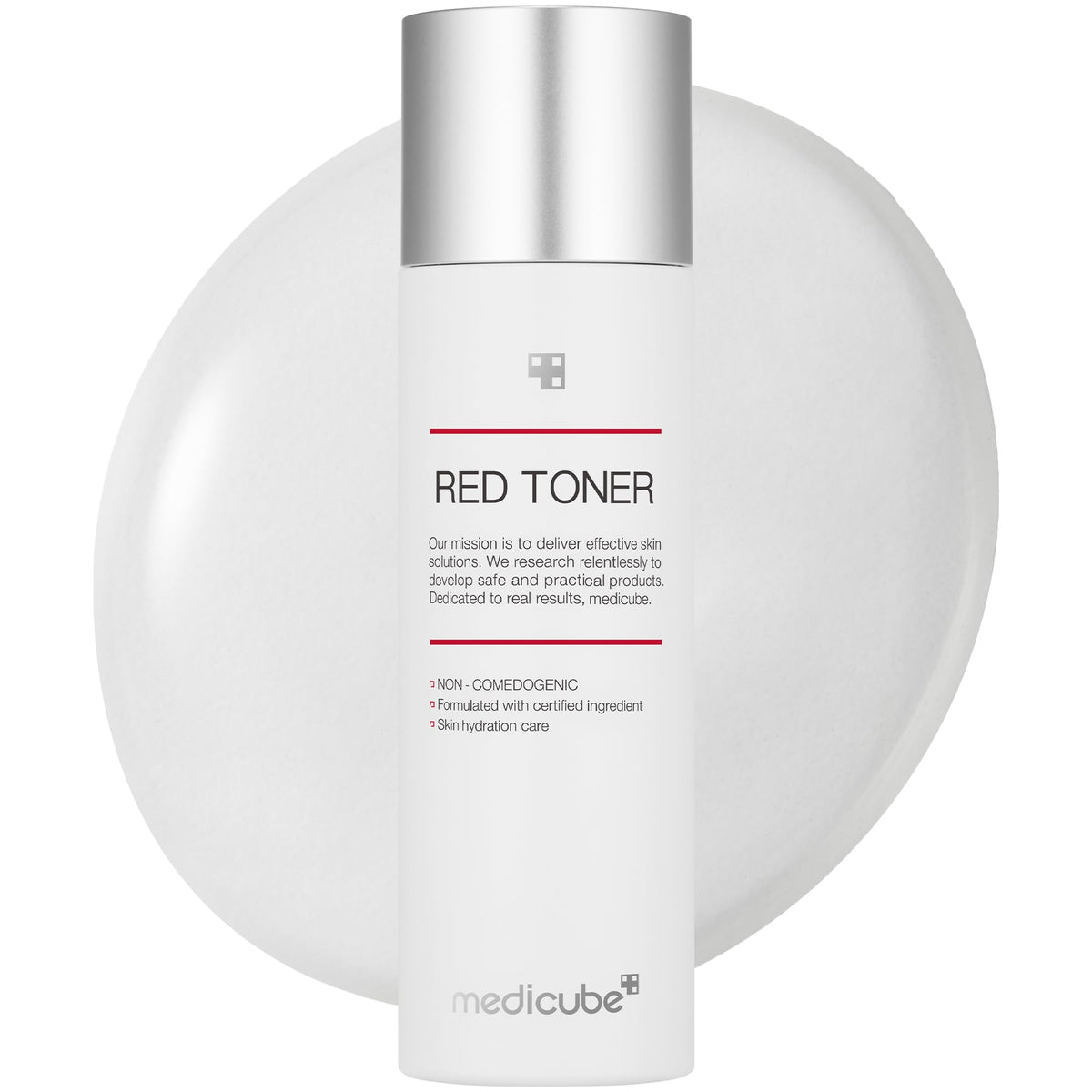 Medicube Red 2.0, botella frontal, sensación suave para piel propensa a acné