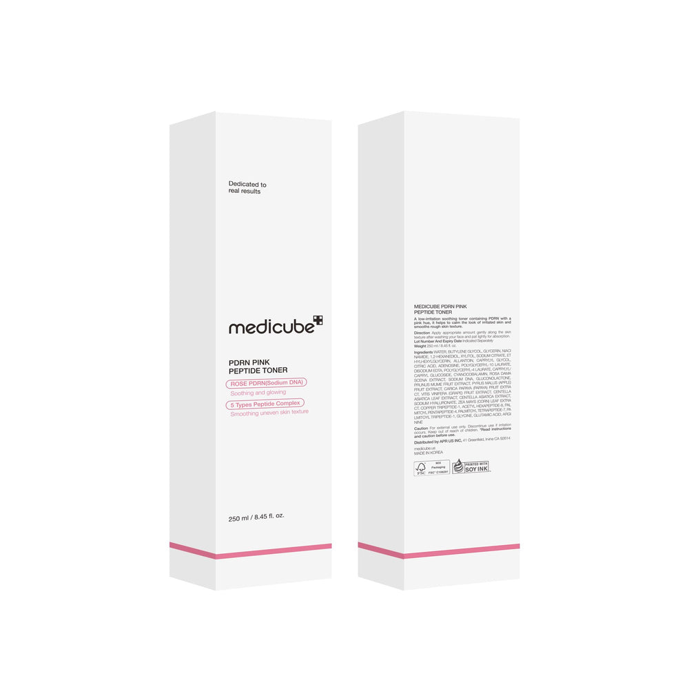 Medicube Rose PDRN Toner, brillo suave tras la aplicación, piel más radiante.