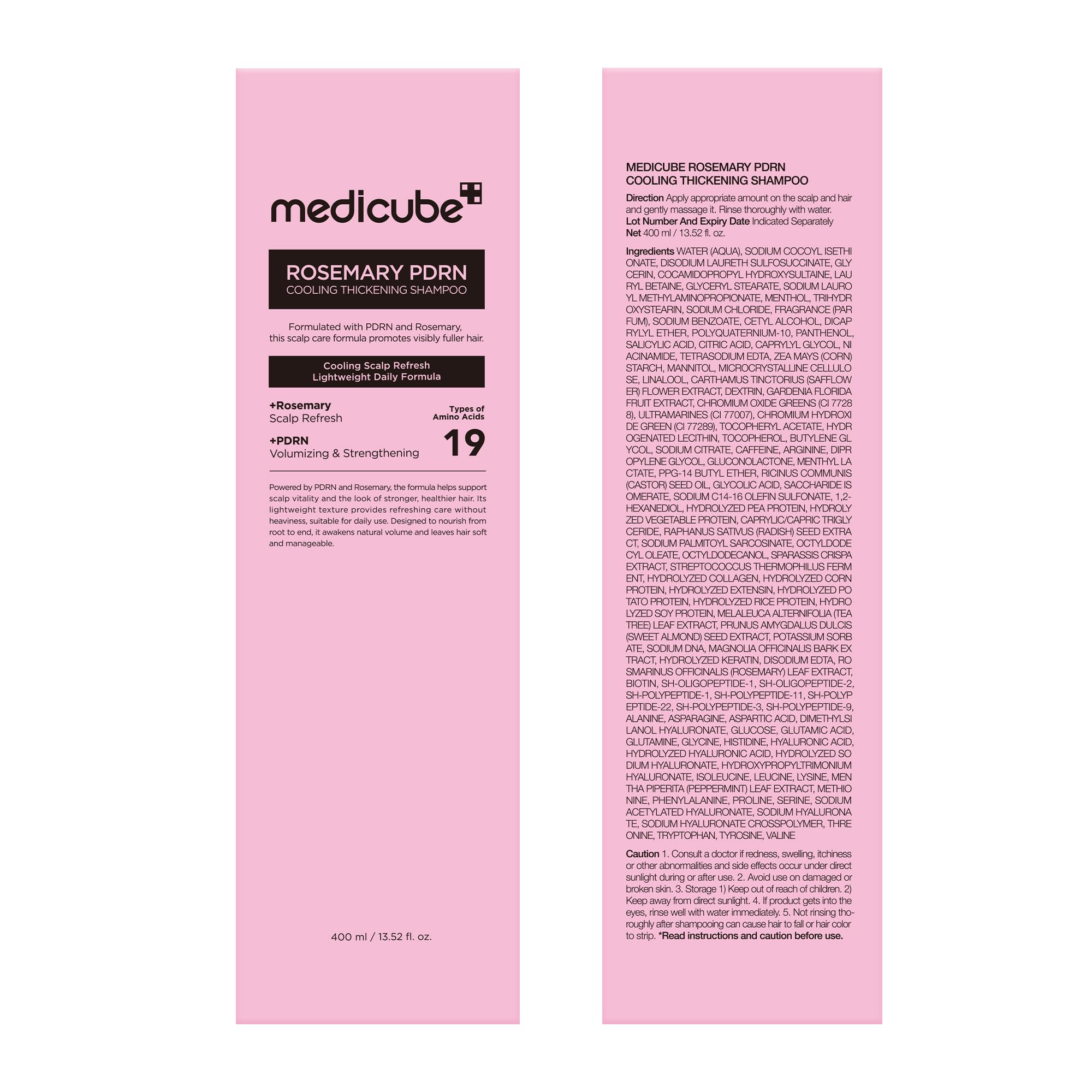Medicube Rosemary PDRN Clarifying Shampoo packaging front highlights premium brand and soothing experience