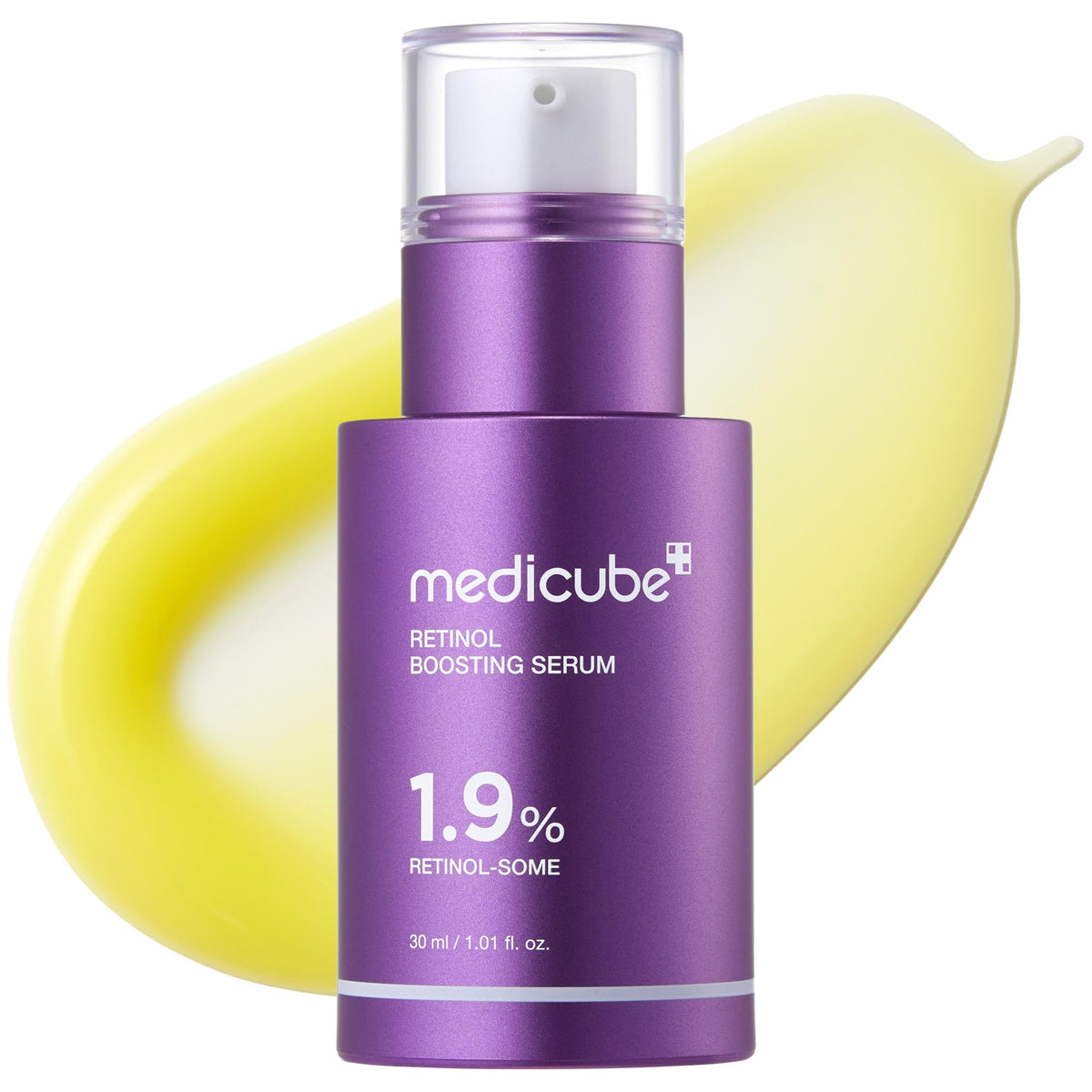 medicube sérum potenciador de retinol, botella visible para un cuidado nocturno suave de la piel