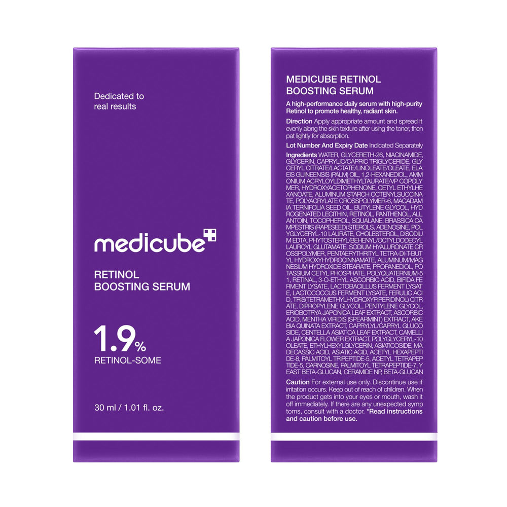 medicube sérum potenciador de retinol, rutina nocturna compacta para piel refinada