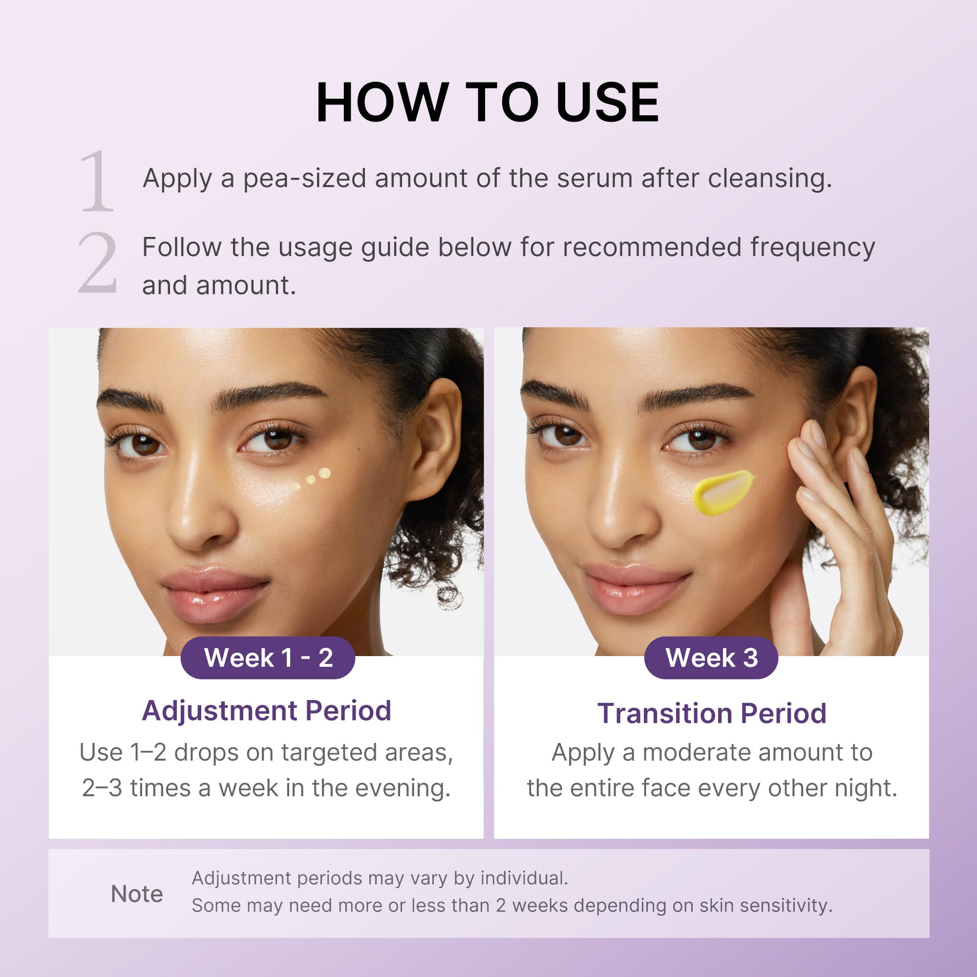 medicube sérum potenciador de retinol, aplicación nocturna mejora la textura y poros