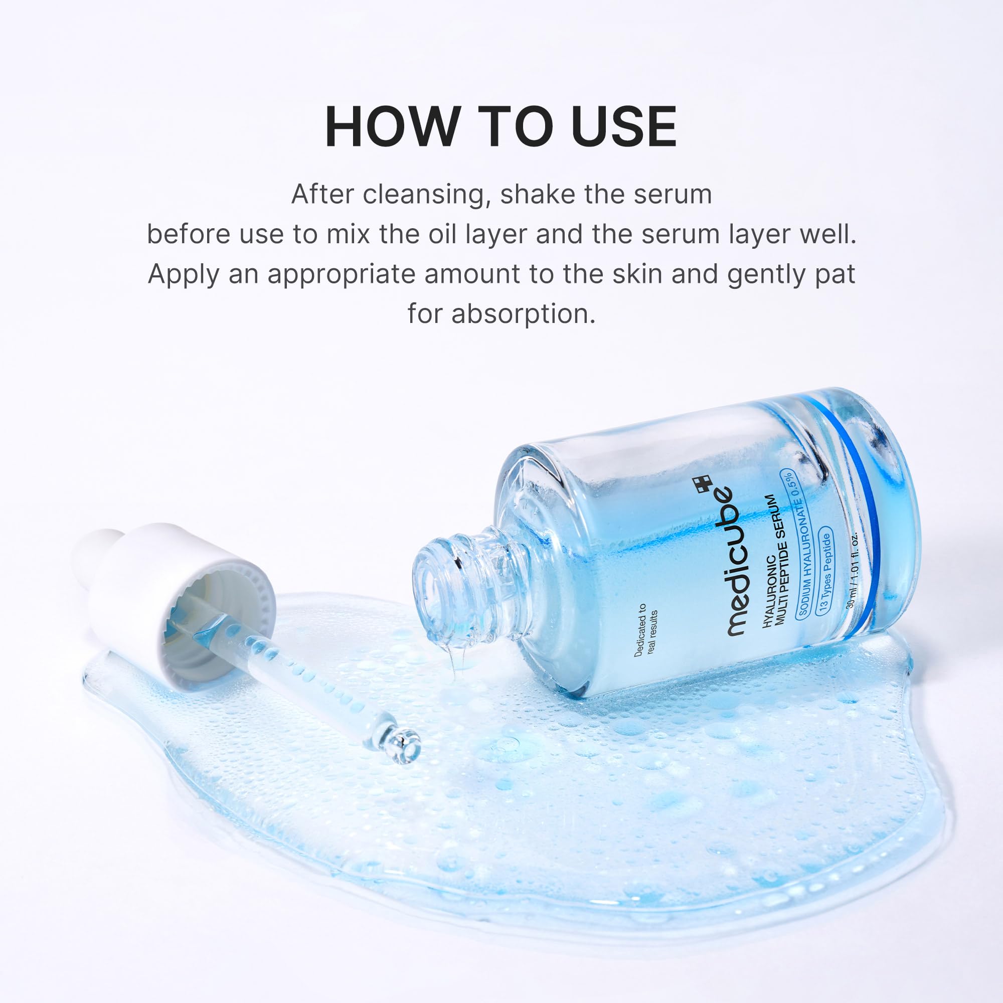 medicube Hyaluronic Multi Peptide PDRN Serum lightweight feel on skin.