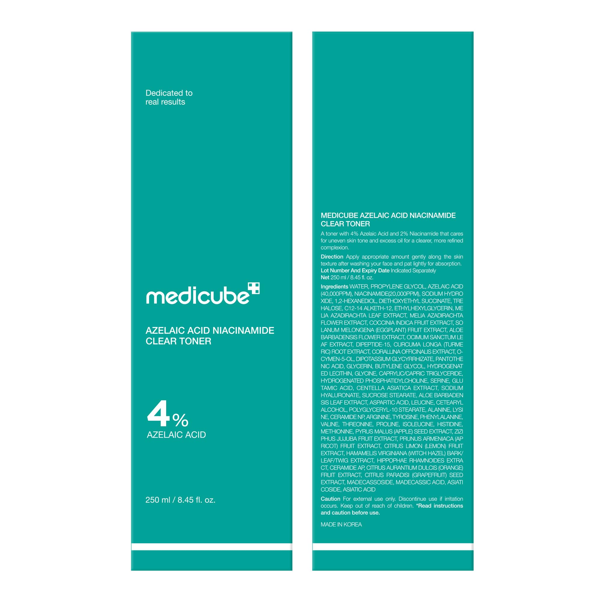 Medicube Toner, botella en primer plano, perfecto para limpieza facial diaria.