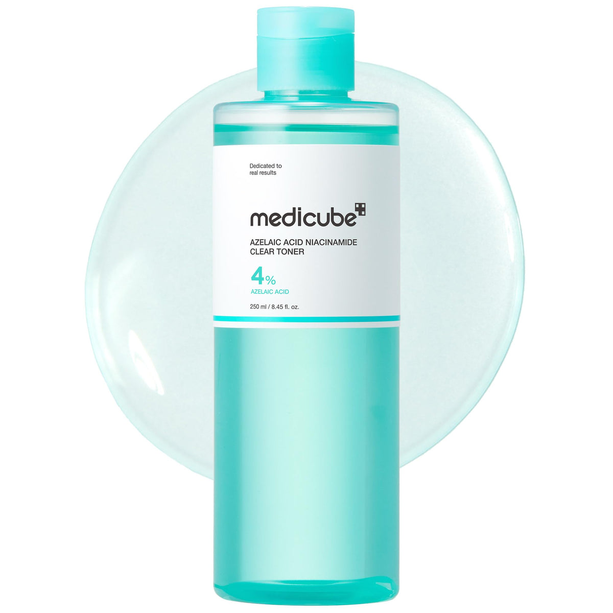 Medicube Toner Azelaico Niacinamida, botella visible, calma enrojecimiento y purifica la textura.