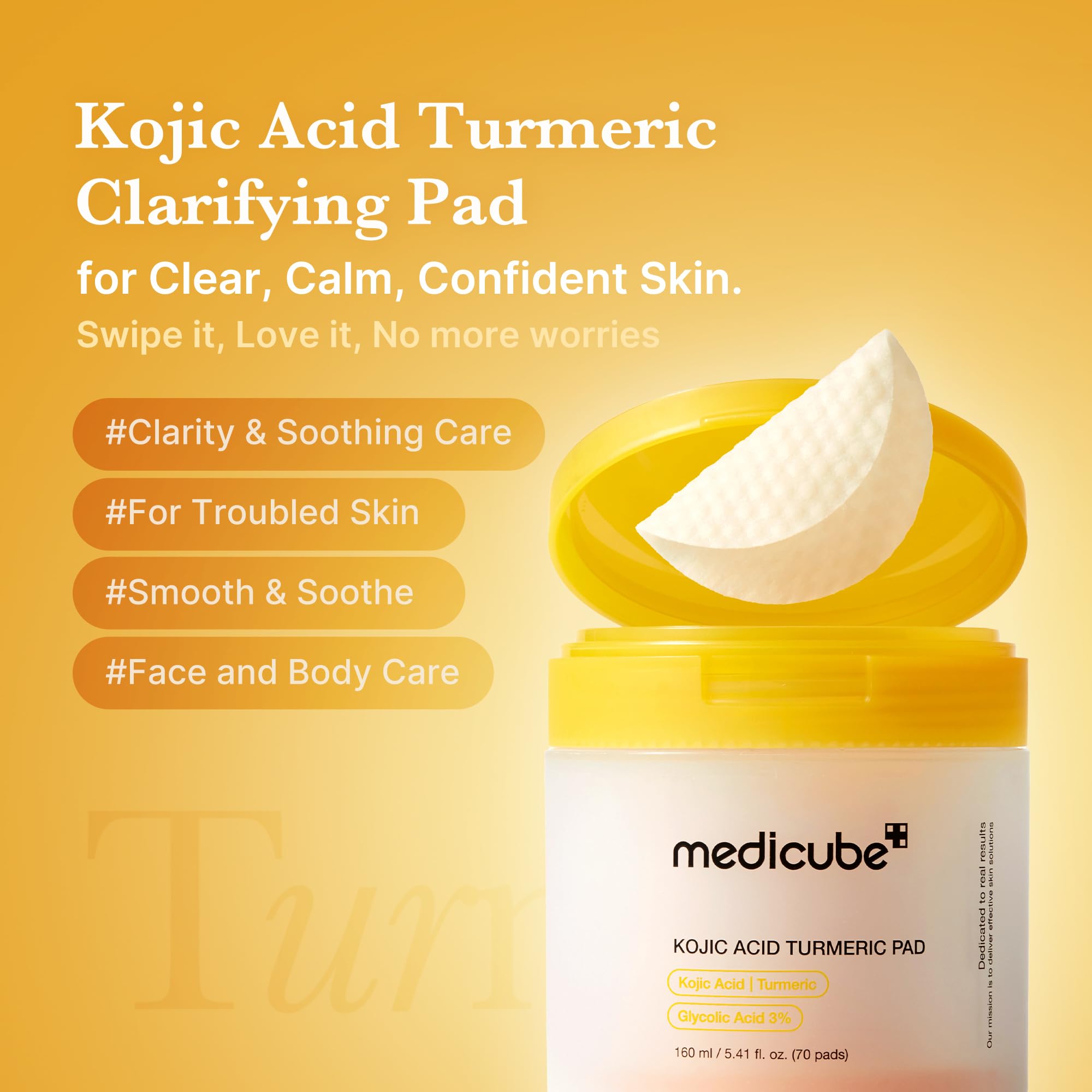 Medicube Toner Pads Niacinamide Glycolic acid formula highlighting pore refinement.