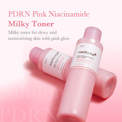 Medicube Toner con textura lechosa, absorción rápida y sensación ligera.