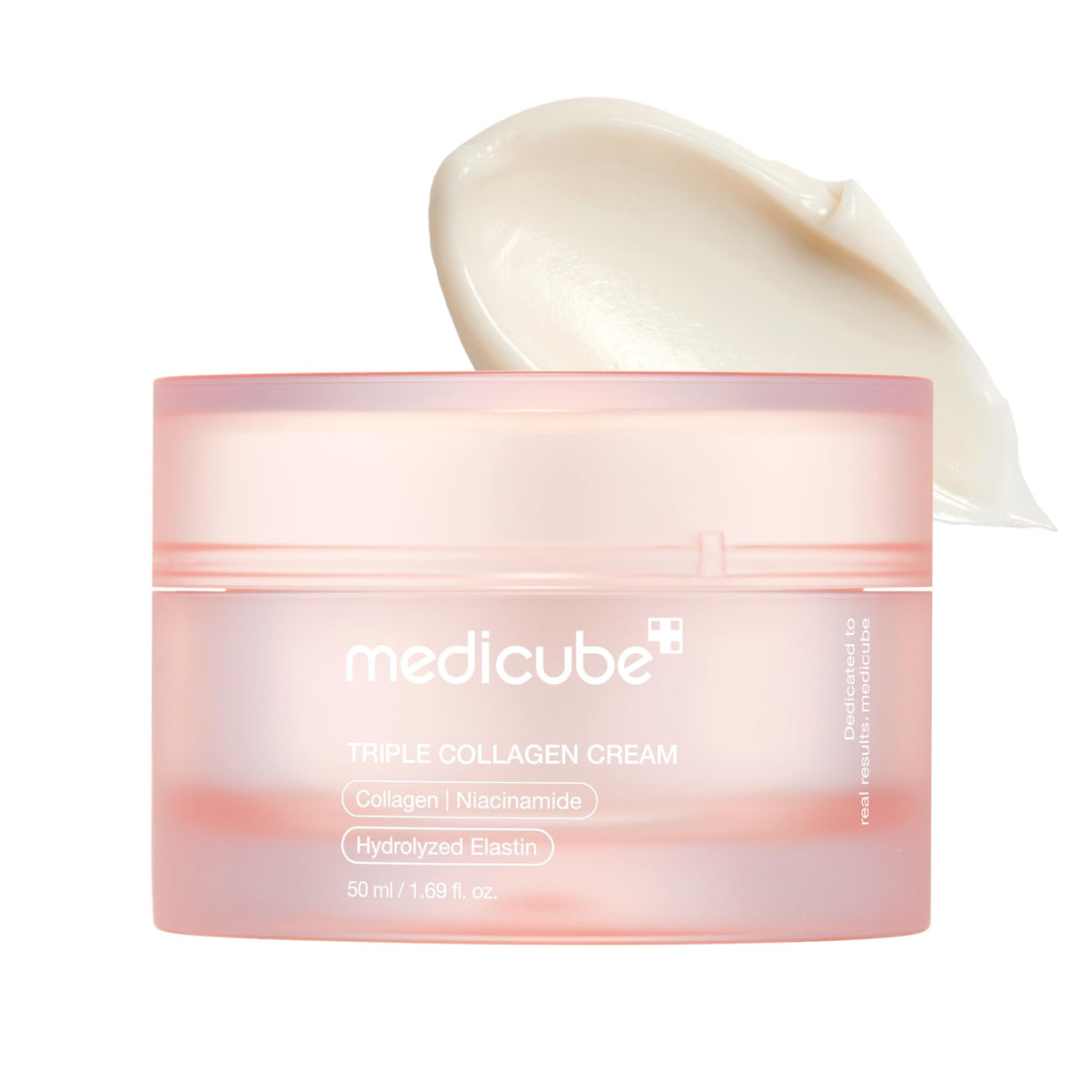 Medicube Triple Collagen Cream tub front showing premium hydration for daily care