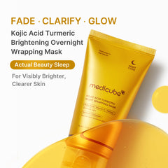 Medicube Wrapping Mask layer being applied with silicone brush for even coverage.