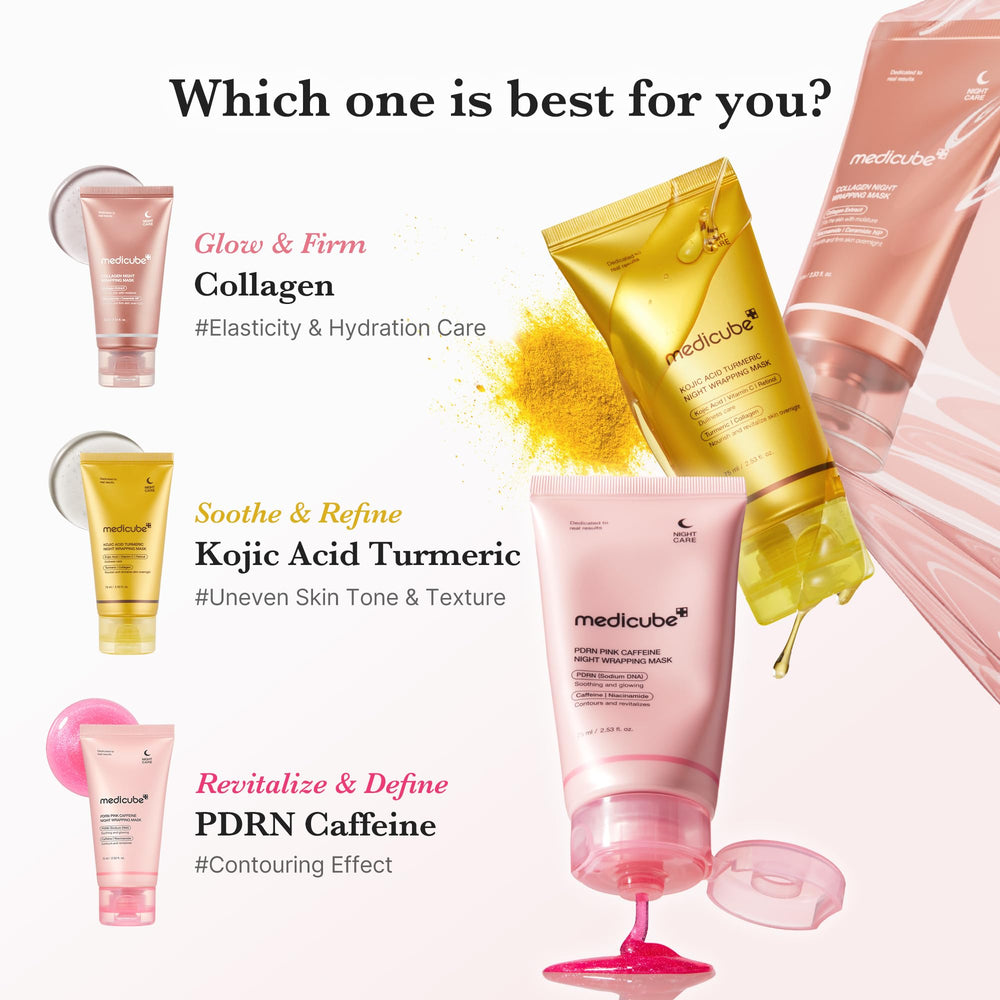 Medicube Wrapping Mask adenosine included to support renewal and smoothing.