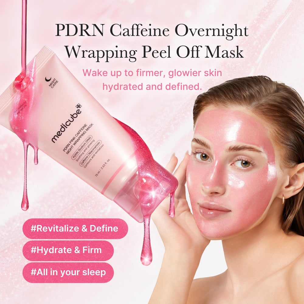 Medicube Wrapping Mask refined-firmer-look highlights smoother contours and firmer appearance.