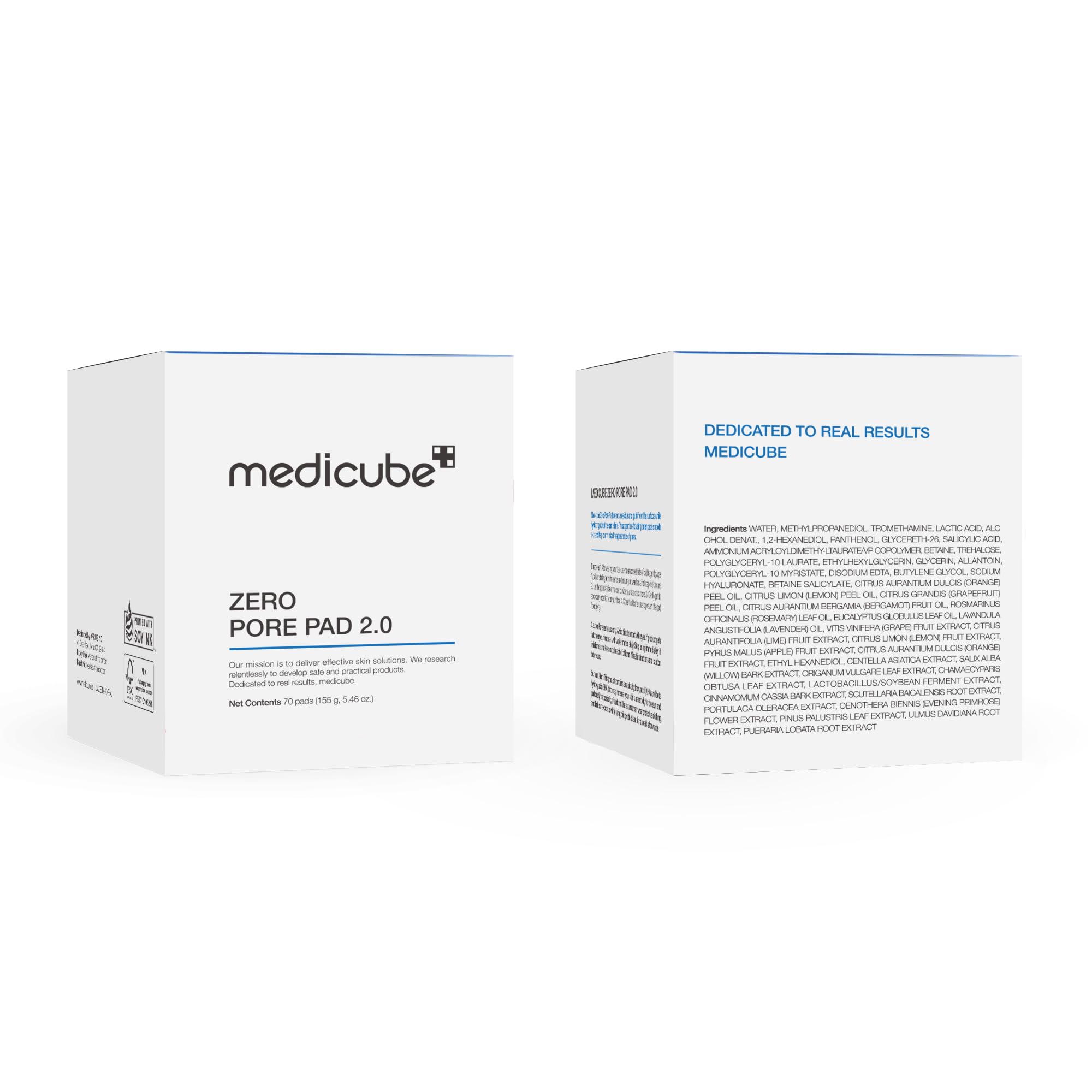medicube Zero Pore Pad 2.0 in-use on face shows routine step.