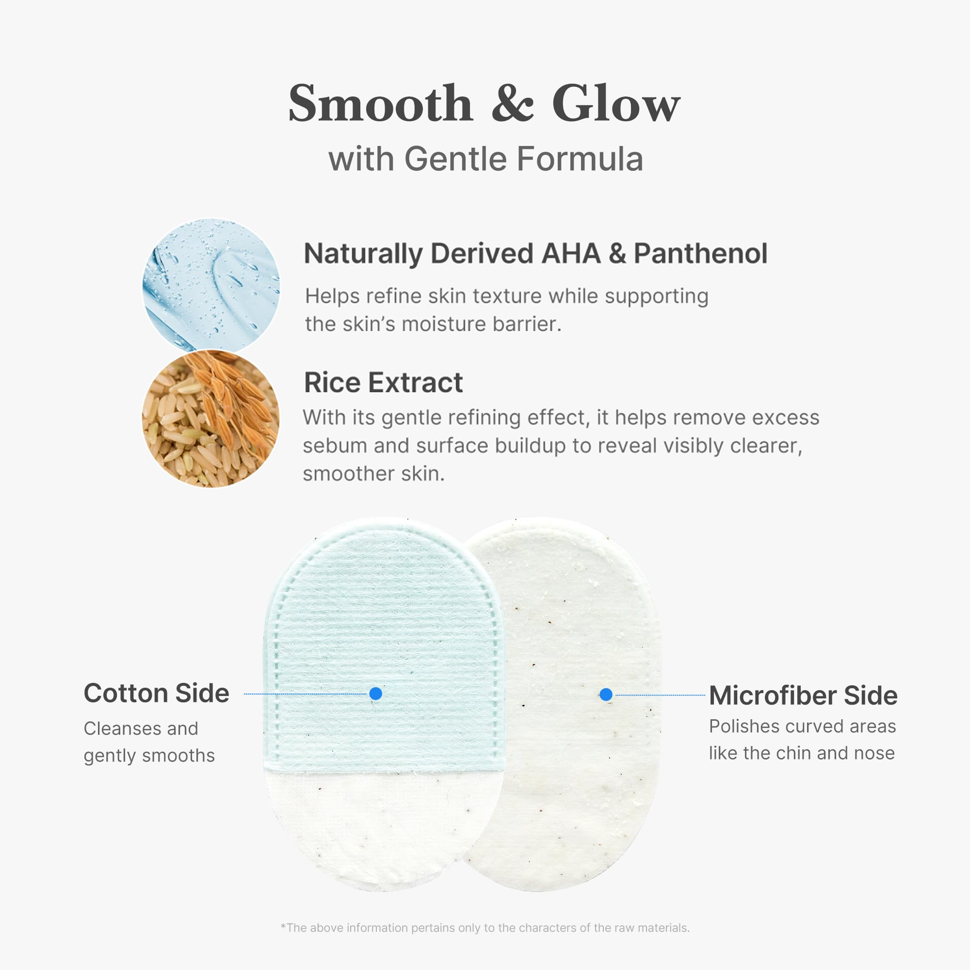 Discos Medicube Zero Pore Peel, lado algodón para suavidad facial.