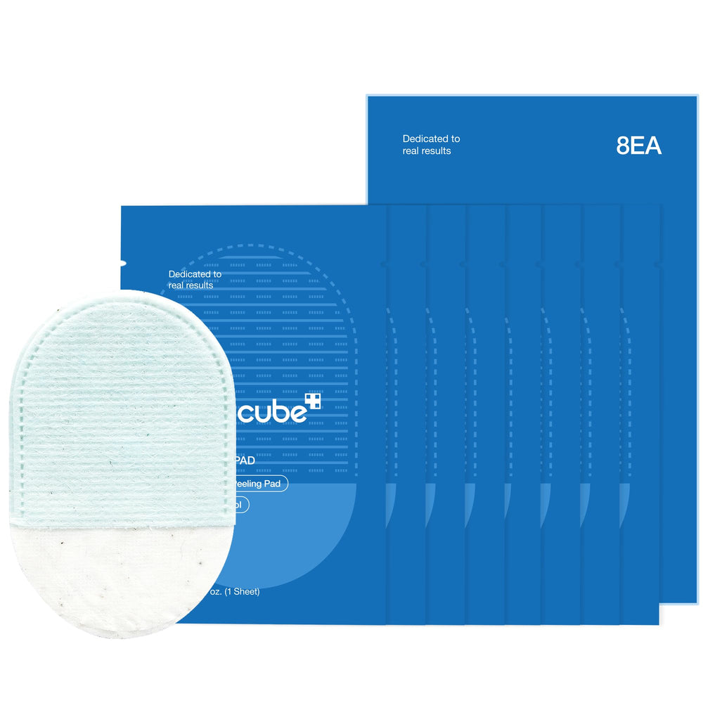 Medicube Zero Pore Peel Discos, caja del set para una piel más suave y lista para el cuidado.