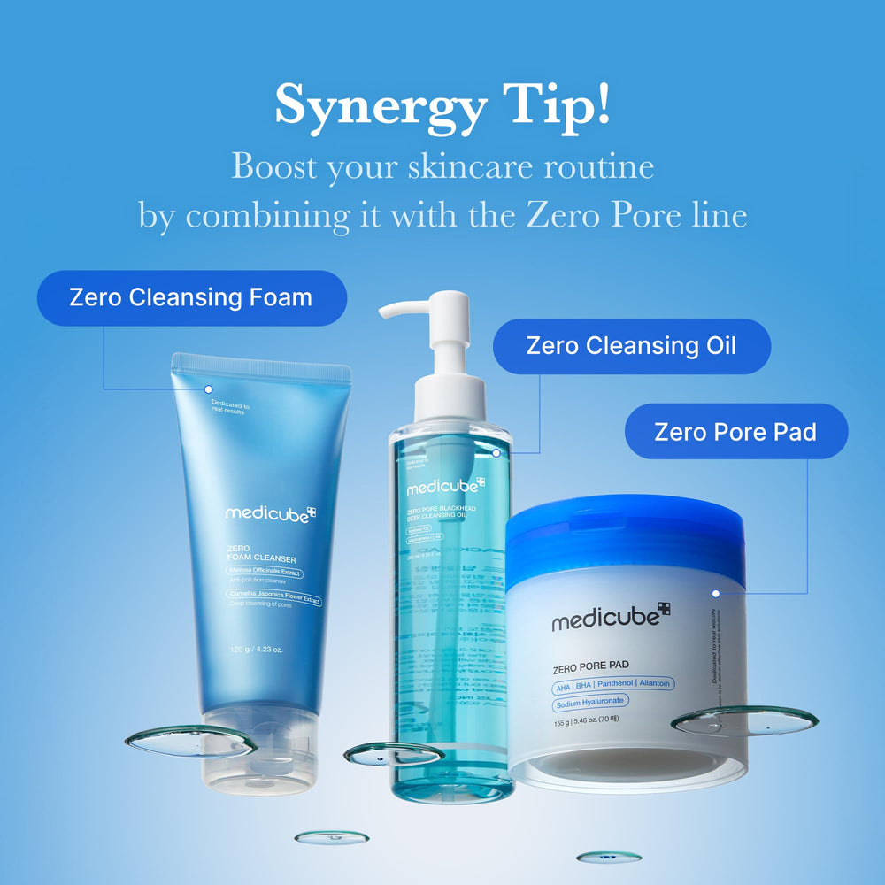 Discos Medicube Zero Pore Peel con panthenol para cuidar la barrera cutánea.