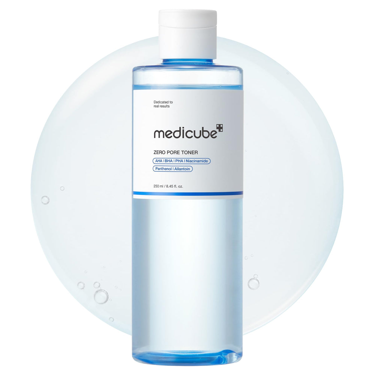 Medicube Zero Pore Toner bottle front view highlighting hydration and pore care.