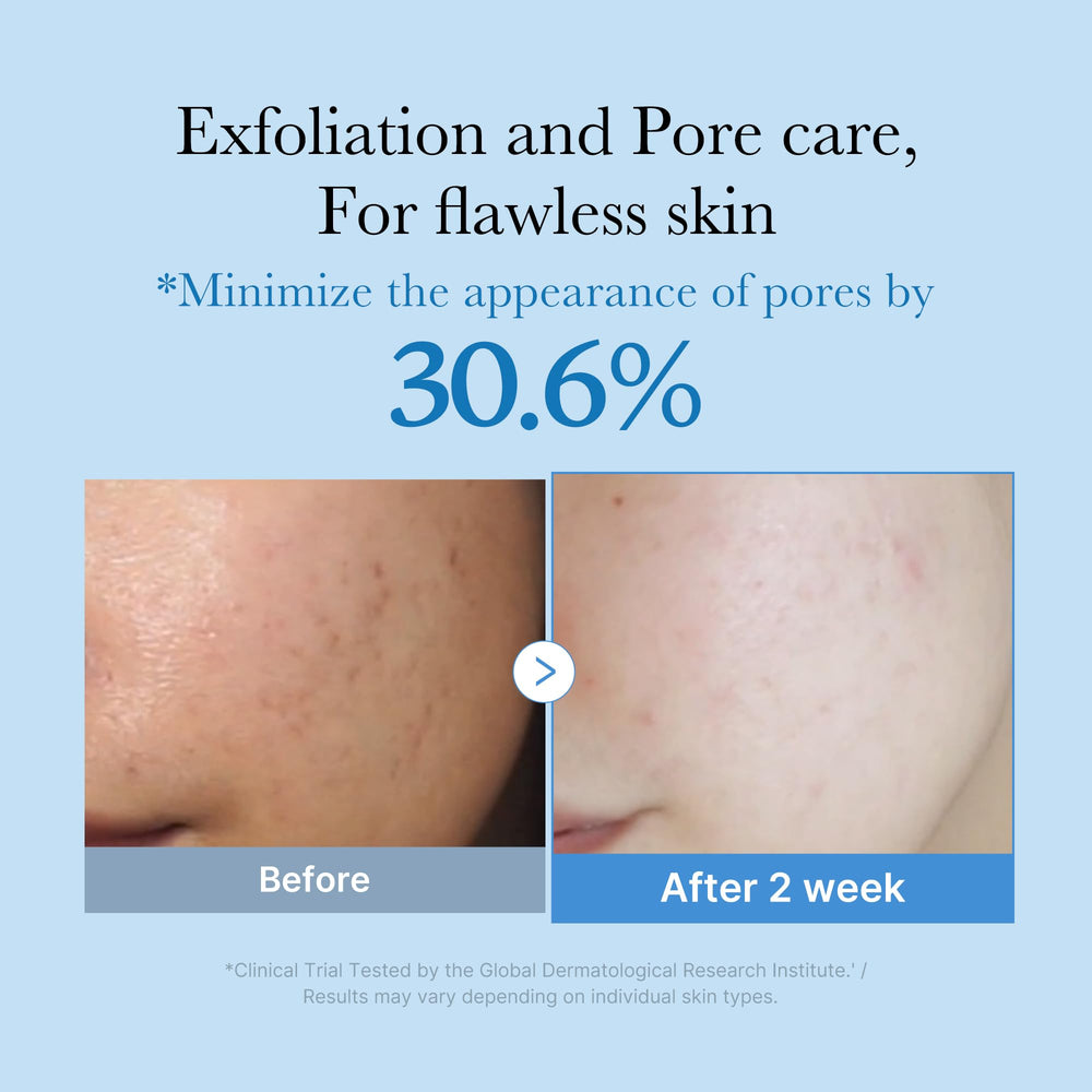 Medicube Zero Pore Toner bottle side label showing ingredients and benefits.