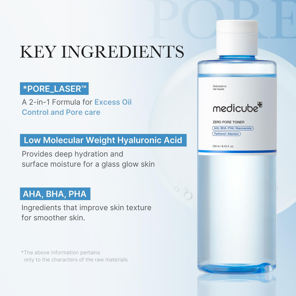 Medicube Zero Pore Toner cap close-up with clean design.