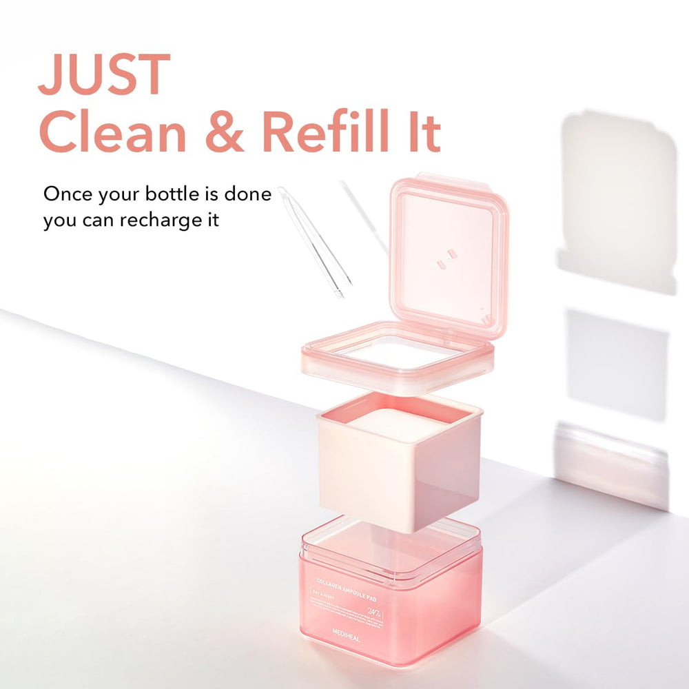 Mediheal Collagen Ampoule Pad ingredients like collagen hint at improved texture.