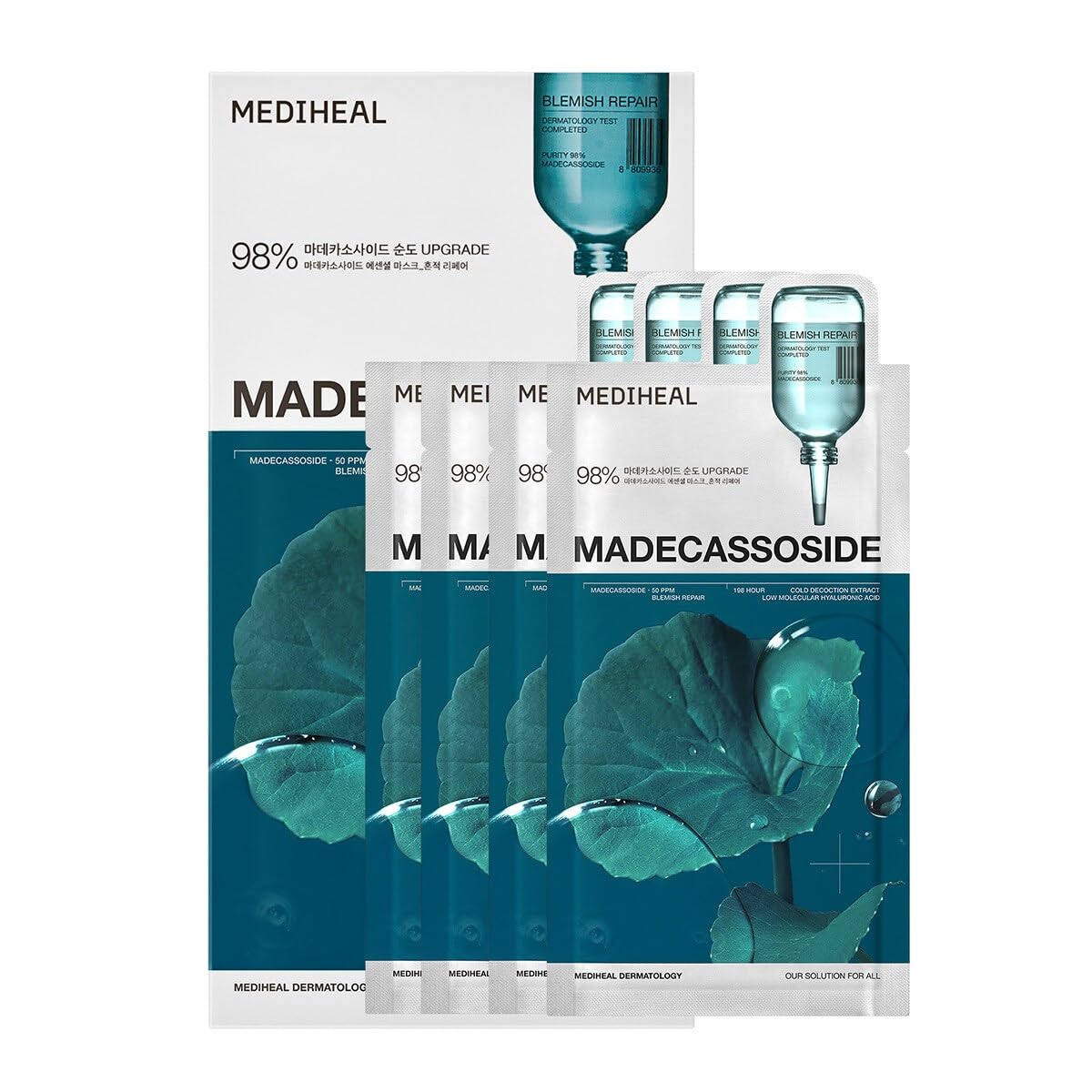 Mediheal Madecassoside: mascarilla hoja para imperfecciones e hidratación suave