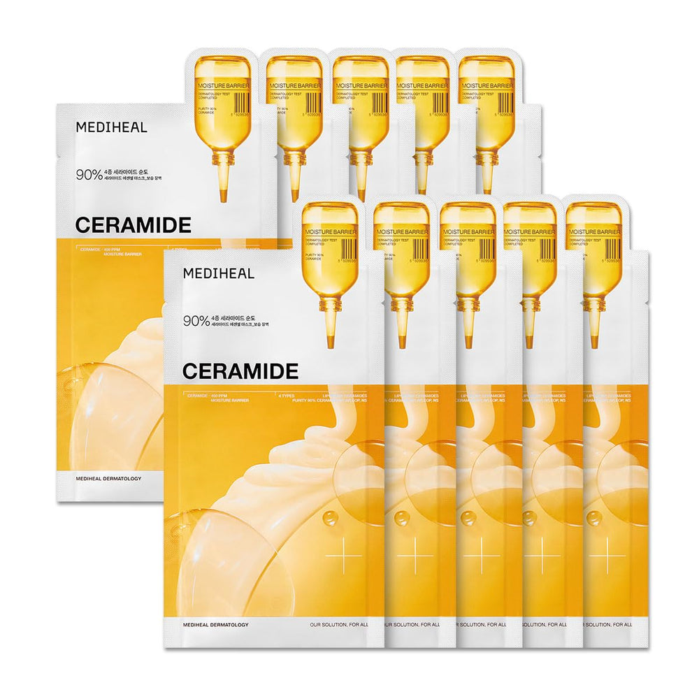 Mediheal Mascarilla Ceramida Esencial - frente: hidratación profunda para piel suave.