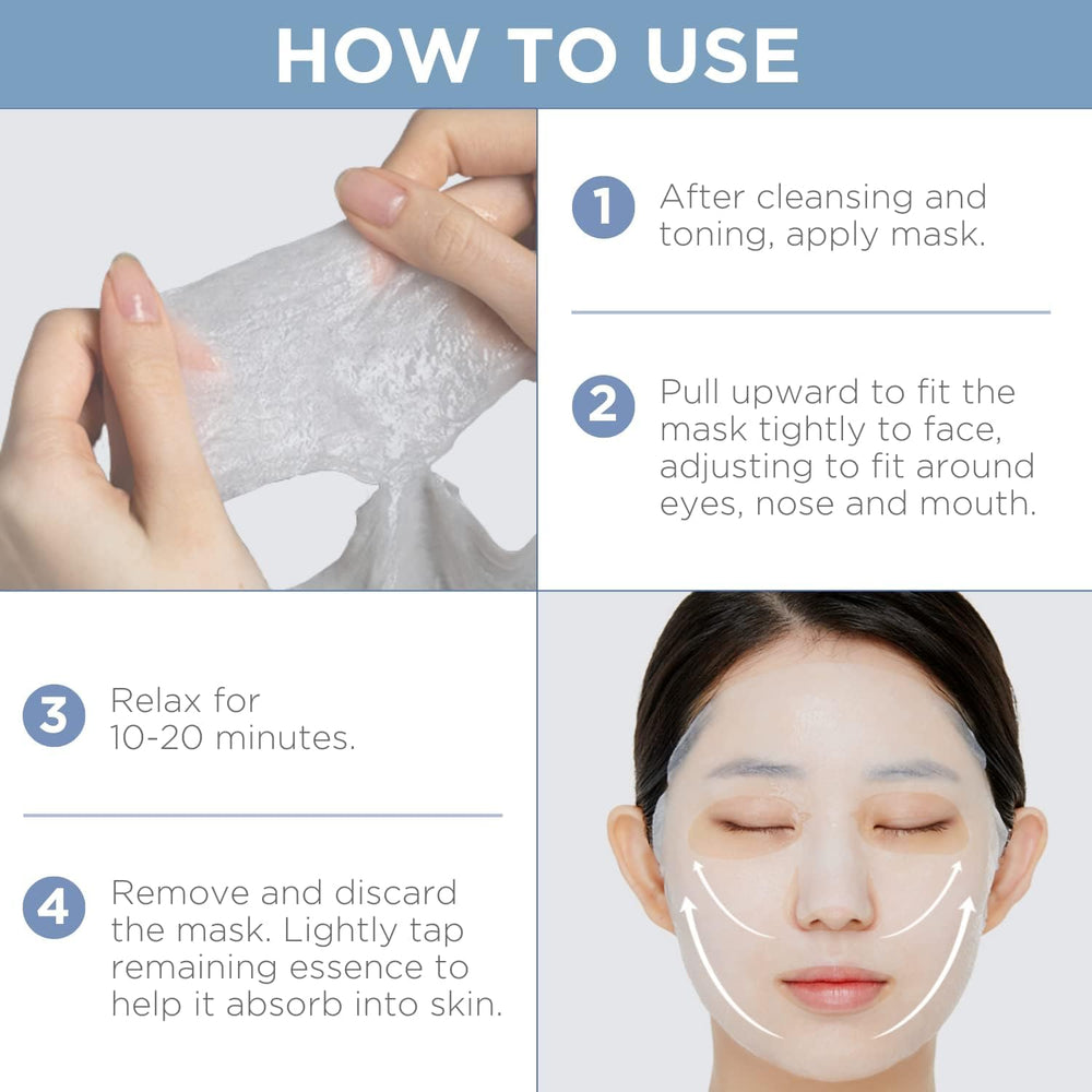 Mediheal mask in use for a quick 10-20 minute hydration boost.