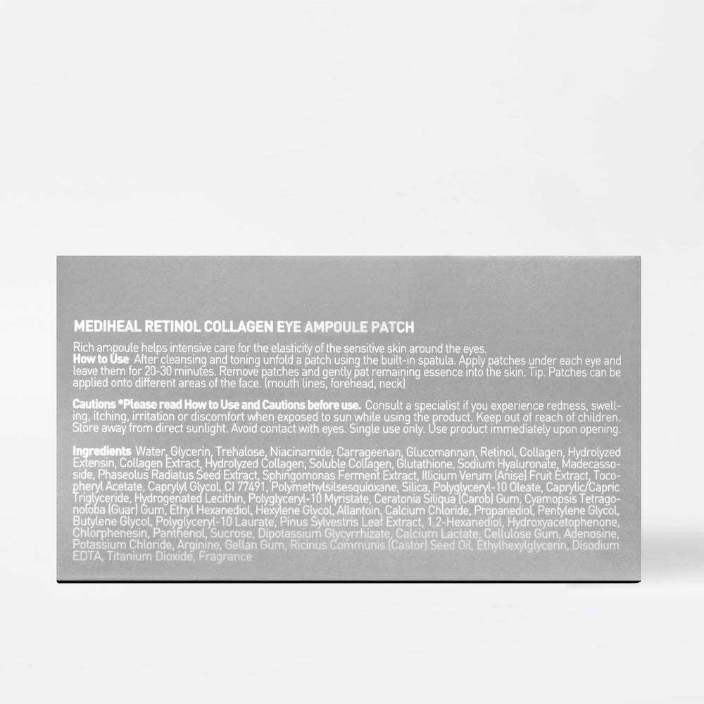 Mediheal Retinol Collagen 60-patch box showcasing ample supply and value.