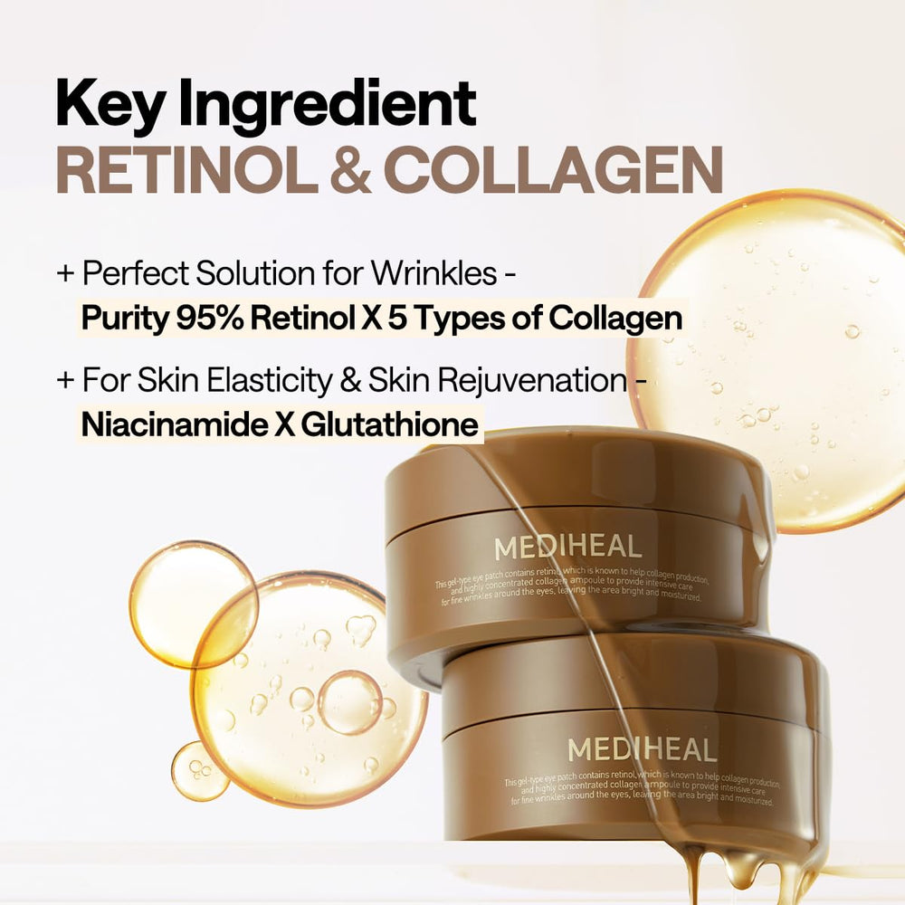 Mediheal Retinol Collagen hypoallergenic testing badge indicating safe use.