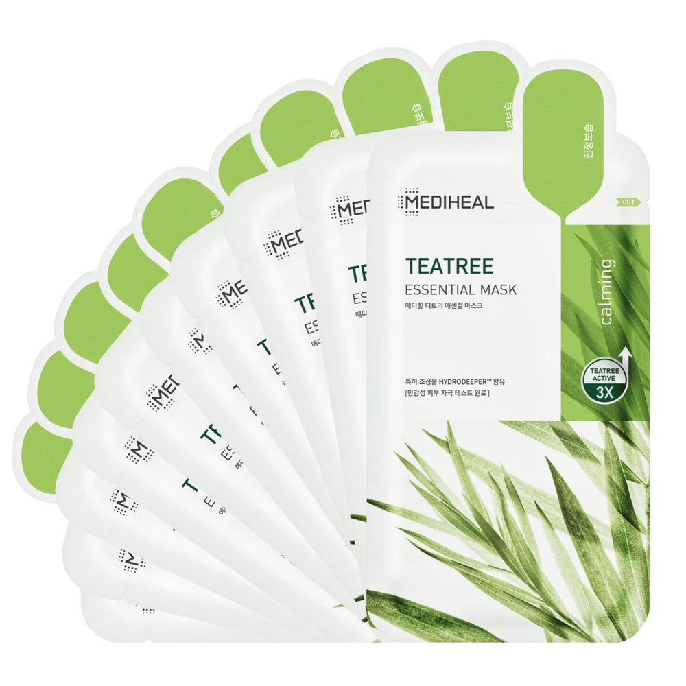 Mediheal Tea Tree Mask application promotes refreshed, balanced skin.