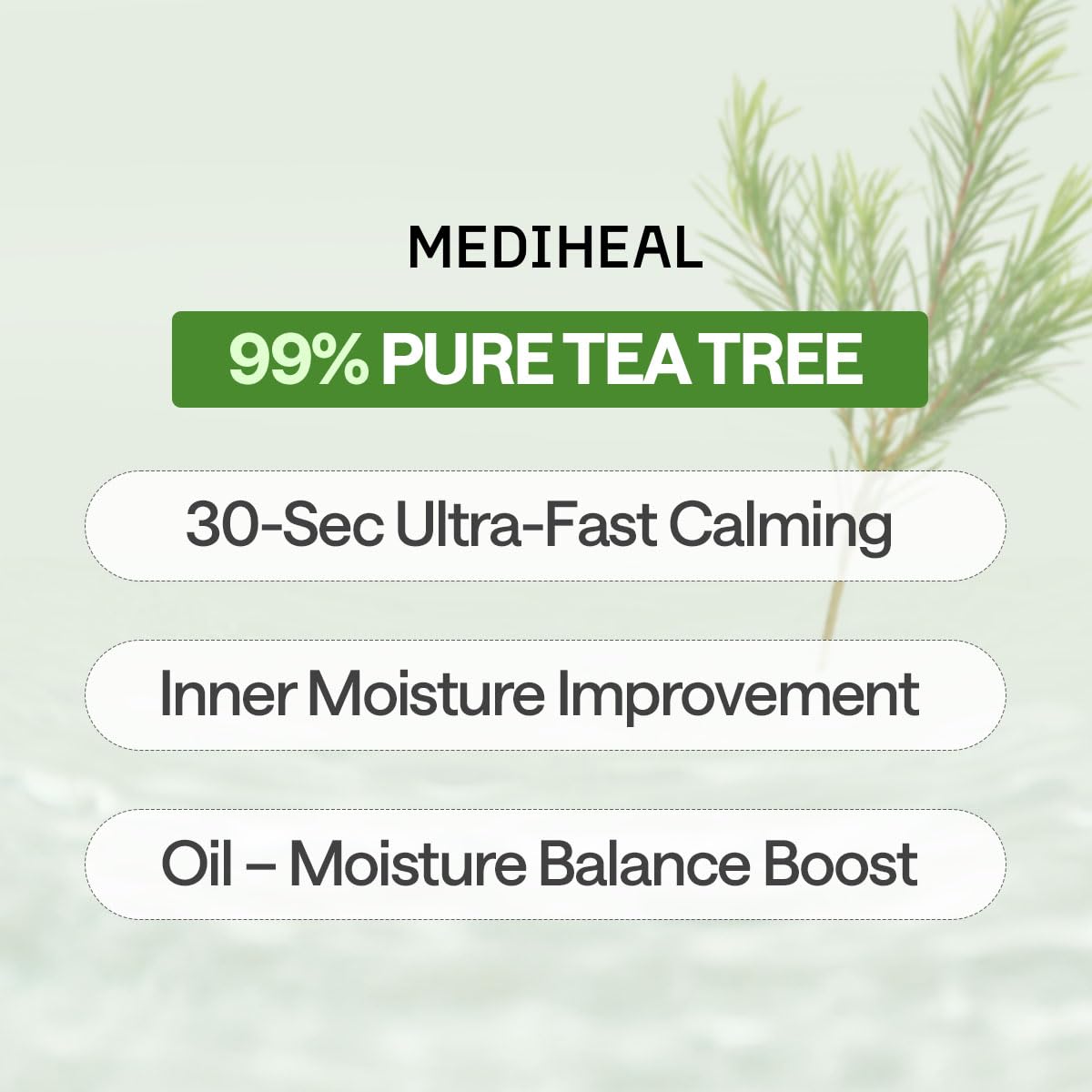 Mediheal Teatree Essential textura sedosa: hidratación ligera que penetra sin residuo.